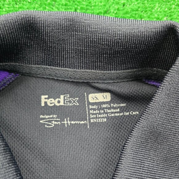 Fedex Express Polo Shirt Mens Medium Black Bundle Lot of 2 Employee Uniform Work - Picture 9 of 12